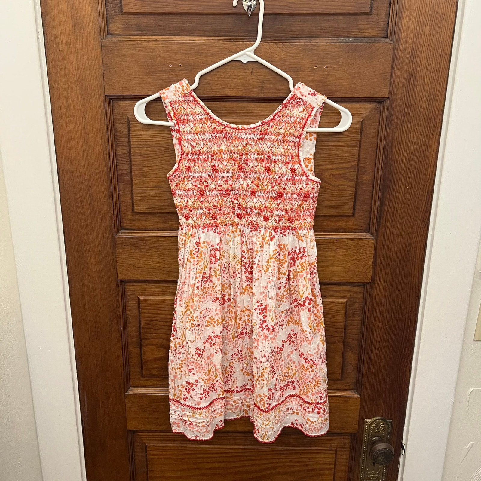 Poupette St Barth Kids' Amelie Dress White Pink Tulipe Floral Sz 10 Nwt's $156